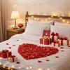 1000Pcs Artificial Fake Rose Petals Red Simulation Rose Petals Set for Wedding Party Romantic Decoration Mini Fake Rose Petals