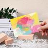 Wooden Desktop Stand For Postcards And Calendars Natural Solid Wood Base For Notes And Photos Home Office Decor