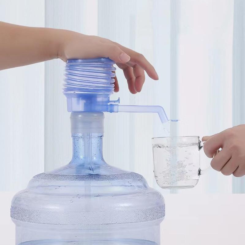 Portable Water Pump Manual Drinking Water Pump Water Bottle Hand Press Pump Sanitary Press Detachable Beverage Dispenser Clean