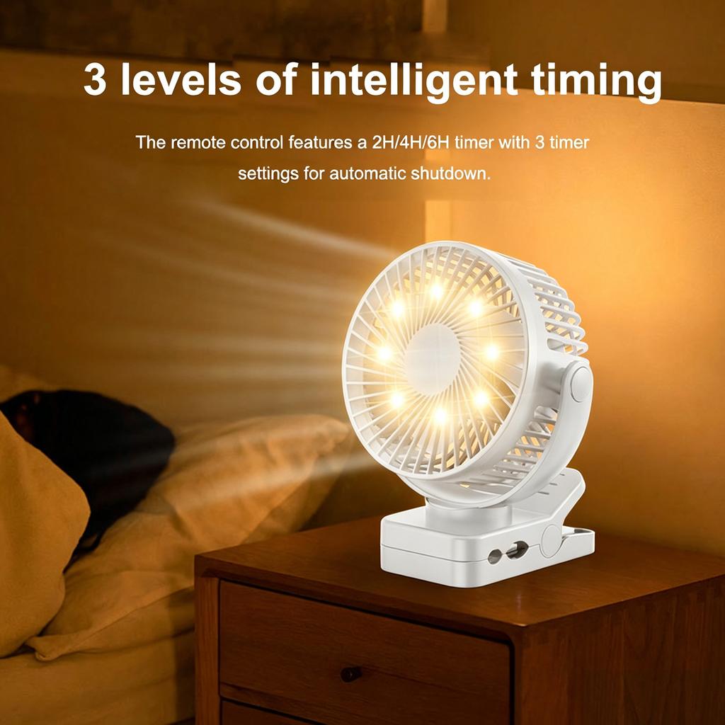 Clip On Fan with Magnetic Base USB Fan 360 degrees Rotation Horizontal and Vertical, 3 Speeds and Quiet Operation, 3