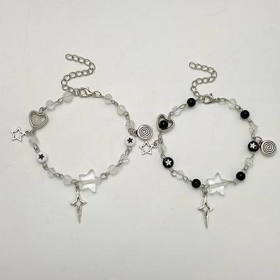 Nuovi Tredny Y2K Coppia Bracciali TV Ragazza Braccialetti coordinati Chi se ne frega davvero Album Ispirato Perline Bracciale Amici Gioielli Regalo