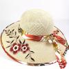 Women'S Wide Brim Straw Sun Hat with Floral Design - Breathable, Protection, Elegant Beach Cap for Summer, Beach Ha