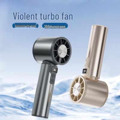 2026 High-Speed Portable Aluminum Alloy Handheld Cooling Fan with Ice Pack