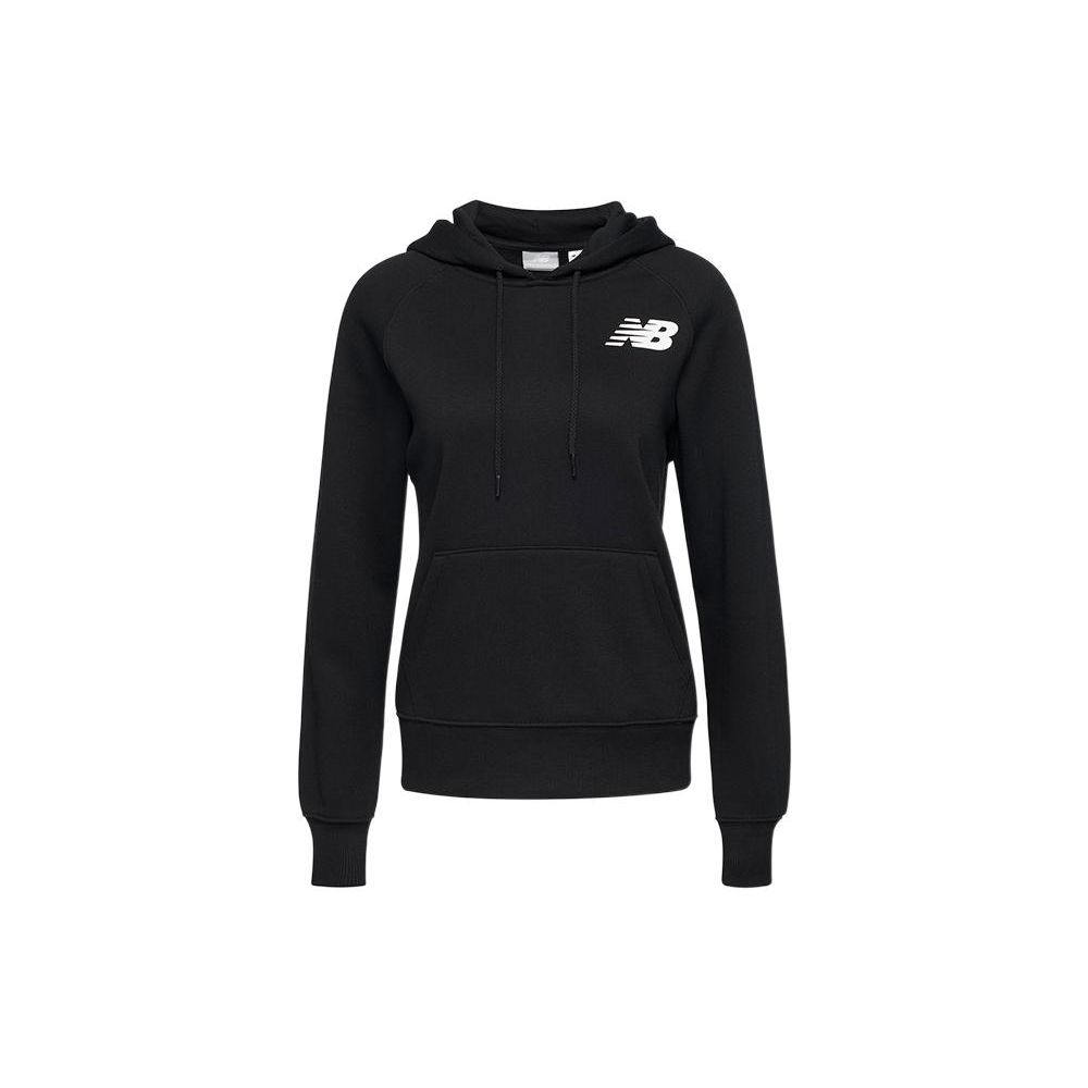 

Женская толстовка с капюшоном и шнурком New Balance с логотипом, черные WT83817-BK