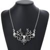 Vintage Christmas Deer Necklace With Zinc Alloy Animal Pendant For Women Holiday Jewelry