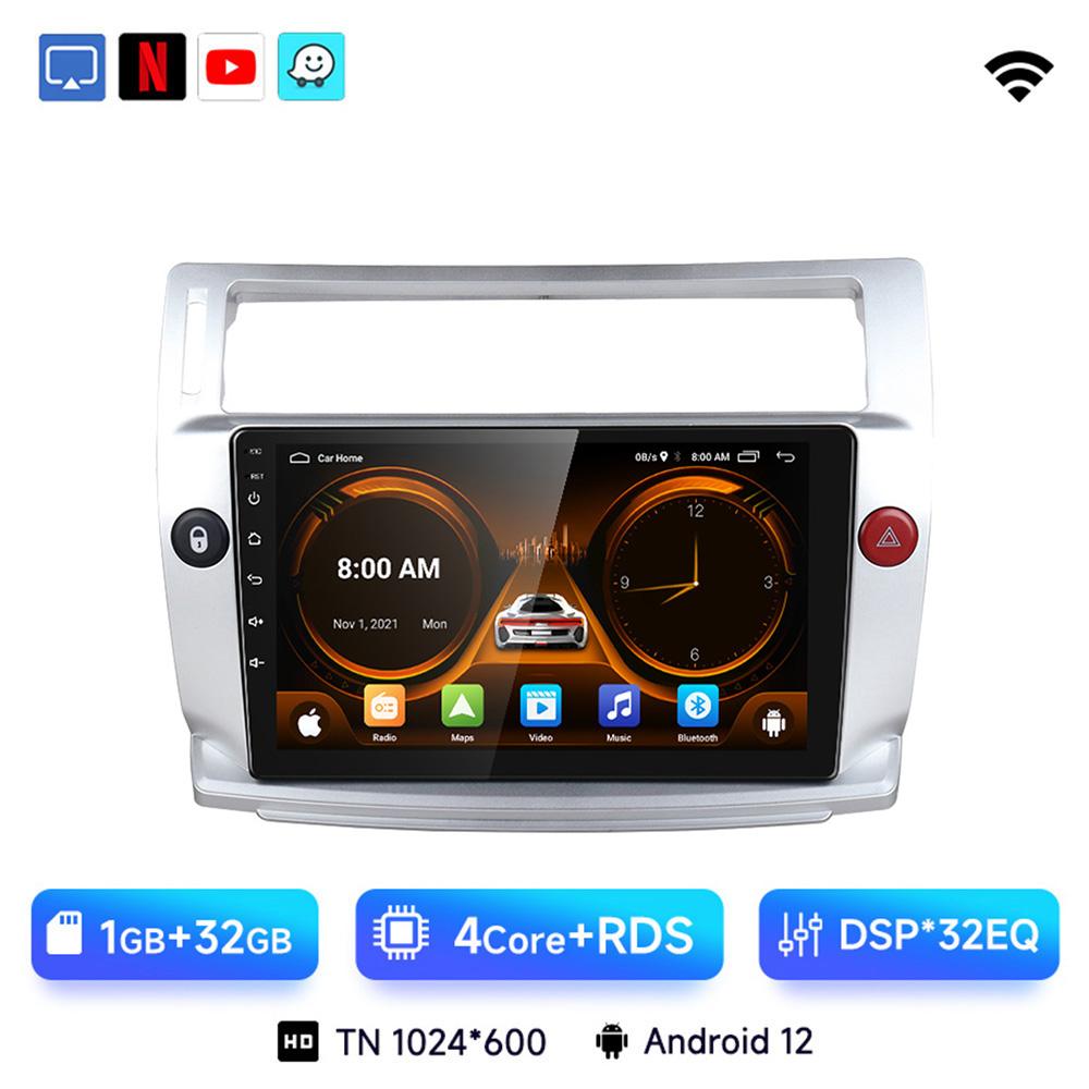 

JIUYIN Android 13 Carplay для Citroen C4 C-Triomphe C-Quatre 2004-2009 Автомагнитола Мультимедийный проигрыватель Стерео DVD Аудио Carplay Auto CHINA