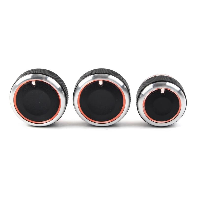 3Pcs Car Air Conditioning Heat Control Knob A/C Switch for VW POLO 9N 9N3 6R 2004 2005 2006 2007 2008 2009 2010 2011 2012 2013