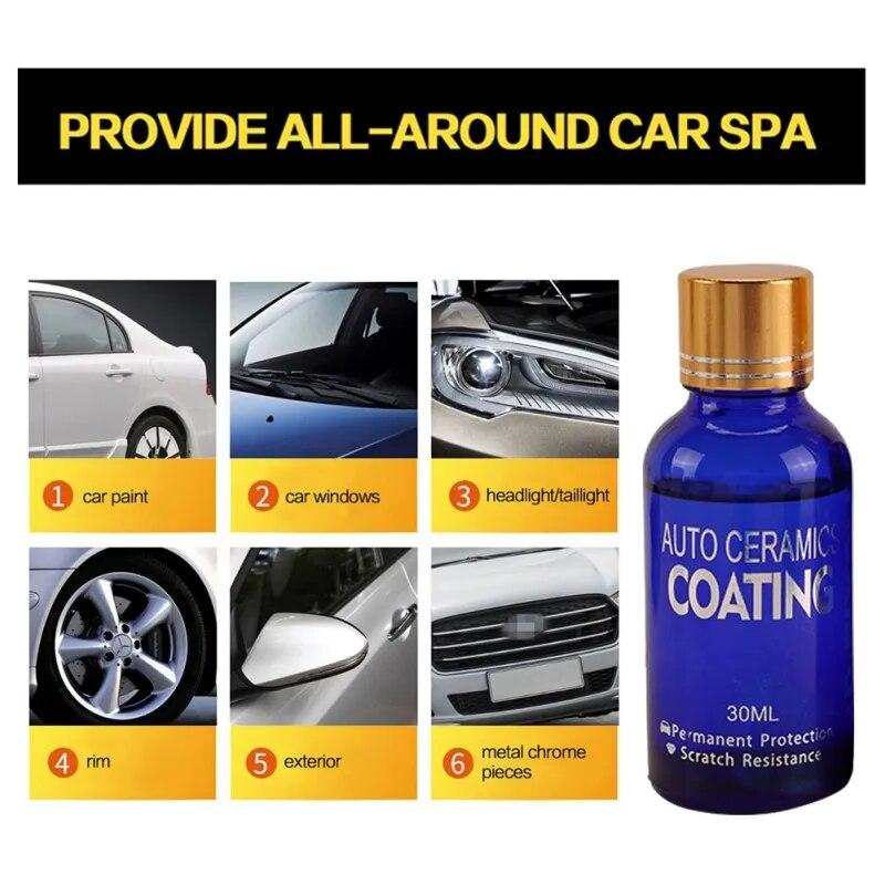 2ks Car Ceramic 9H Polish Nano Glass Coat Anti-Scratch Auto H9 Hardness Auto Ceramic Polish