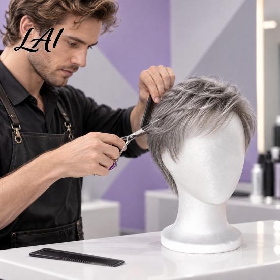 Perückenständer für Styling-Schaum-Schaufenkopf Perücken Leichte Halterung mit Stabiler Basis Zuschneiden Professionelle Salonnutzung und Cosplay-Requisiten