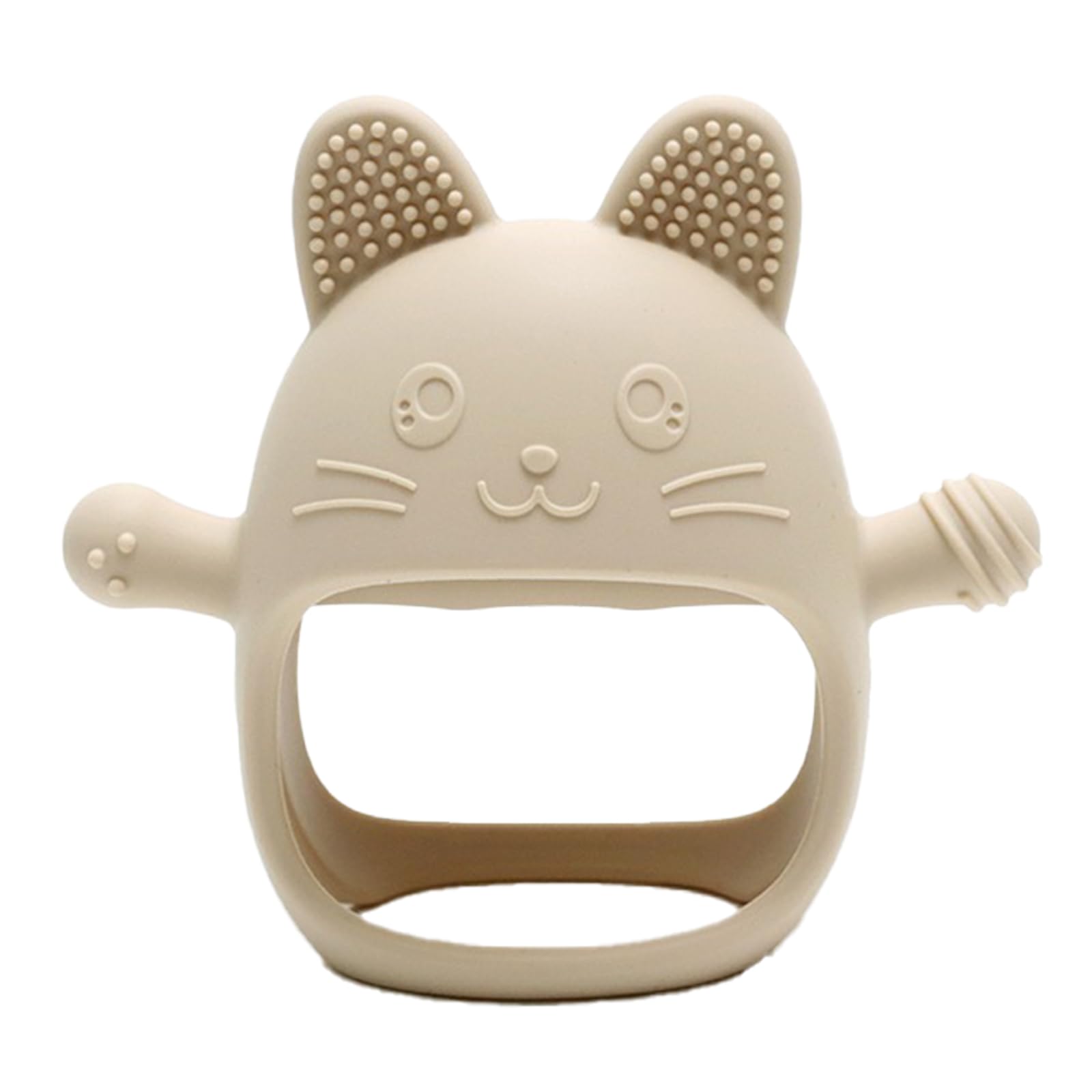 

Edutē Детские прорезыватели-перчатки, силиконовые (Новорожденный, 0, 3, 4, 5, 6 месяцев), Подарок на бэби-шауэр, Маленький подарок (слоновая кость)