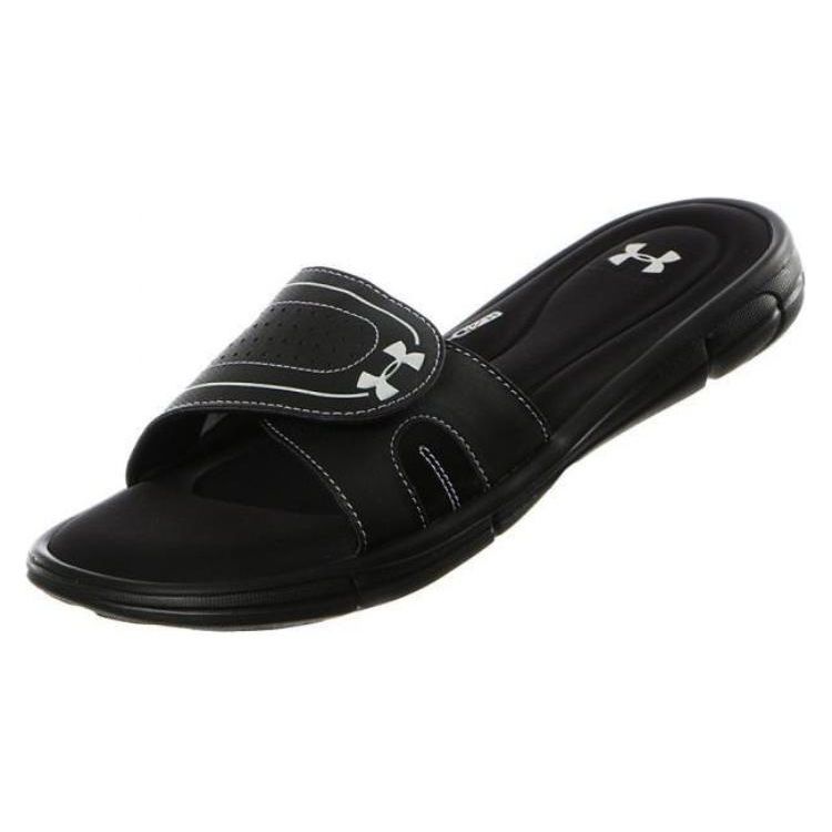 Under Armour Ignite VII Lightweight Cushioning Comfortable Durable EVA Slide Sandals Women Sandals Black 1287319-001