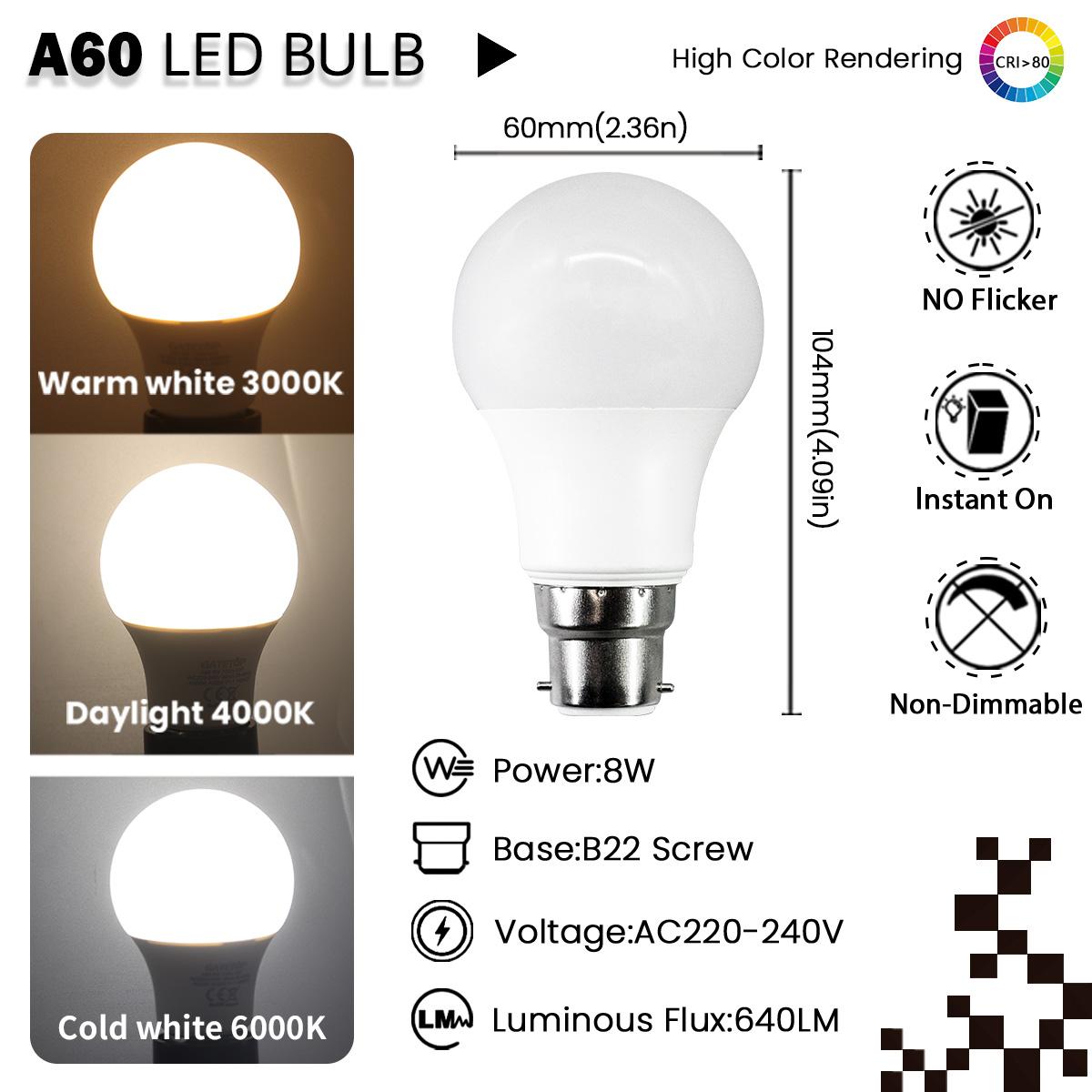 

24PCS G45 B22 Hight Power 18W 15W 10W 3W 24W LED Bulb 220V Lamps LED Energy Saving Bulb Bombilla 3000K-6000K for Home Decoration AC220-240V&Cold white 6000K