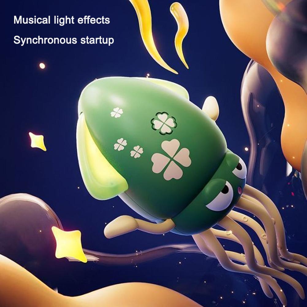 Electric Dancing Squid Auto-Sensing Obstacle Avoidance Electronic Pet with Music and Light Rechargeable Interactive Toy Gifts