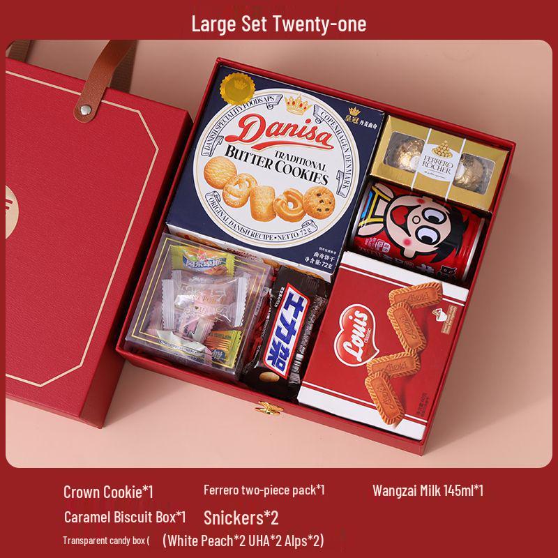 Elegant Wedding Candy Favor Box Set with Biscuits and Sweets