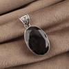 Gray Quartz Gemstone 925 Sterling Silver Pendant 1.8" Handmade Vintage Style Jewelry For Gift PP-71-8