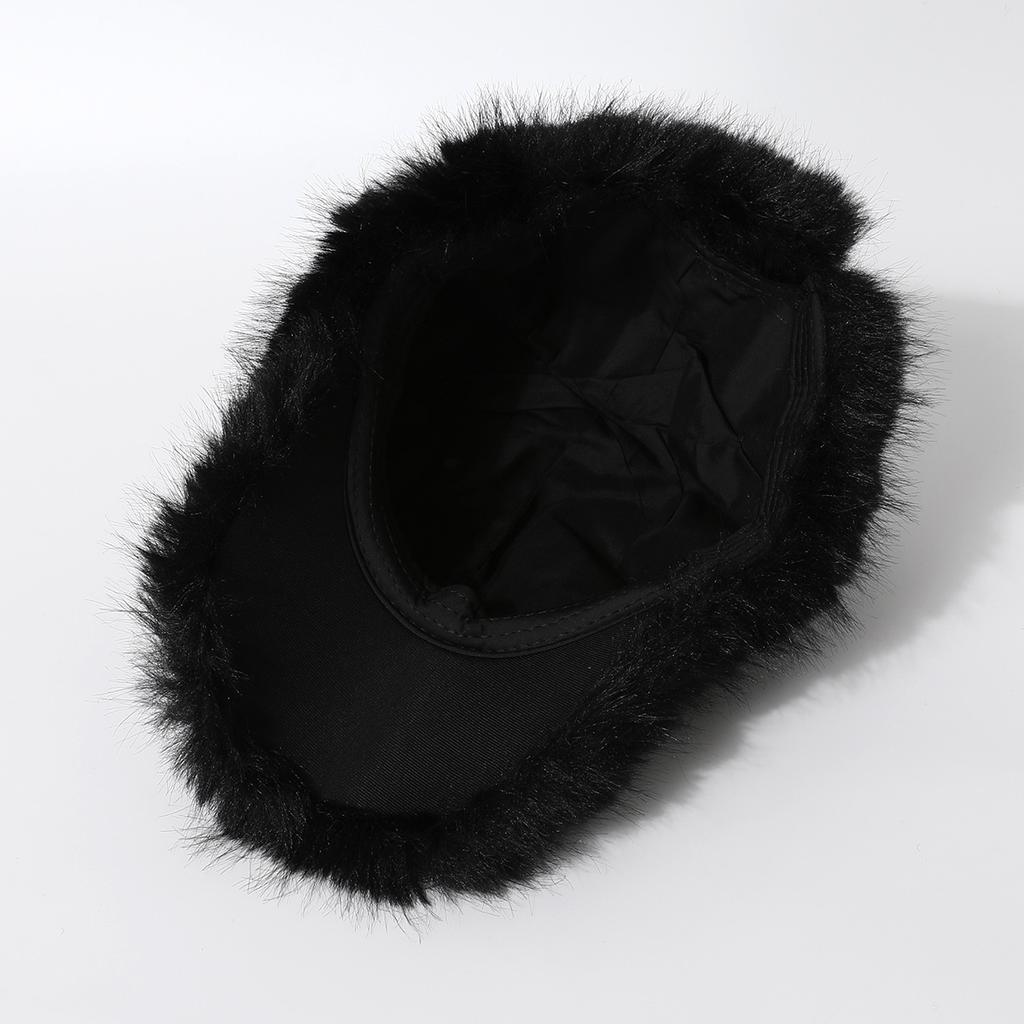Solid Color Baseball Cap Peaked Cap Simple Thickened Fluffy Cute Versatile Hat