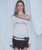 ROSEFRANTZ Sheer Lettering Long Sleeve [Beige]
