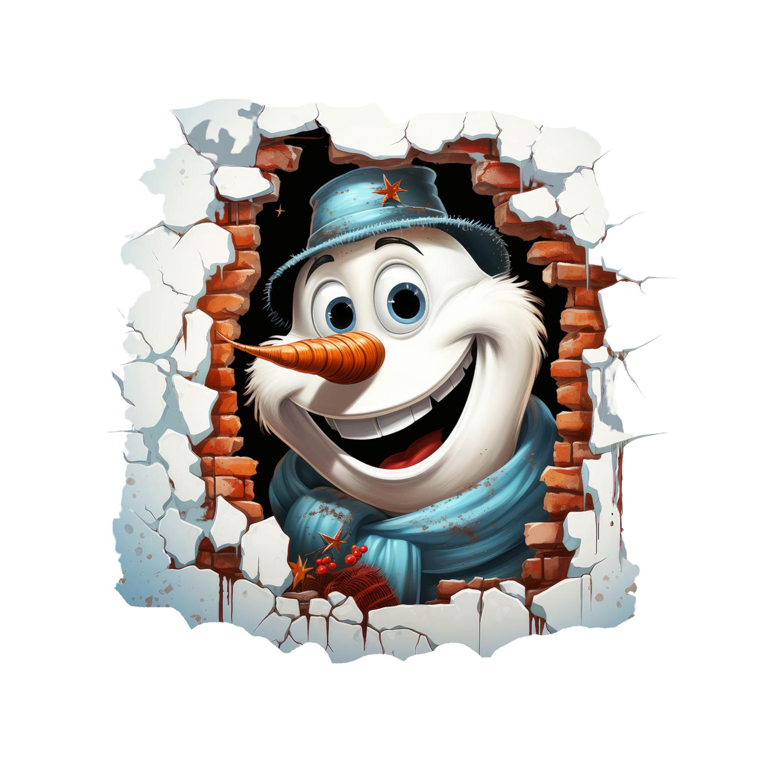 

Креативный Рождественский Прорыв Стены Для Спальни, Гостиной И Прихожей Домашнее Украшение Настенные Наклейки One Size