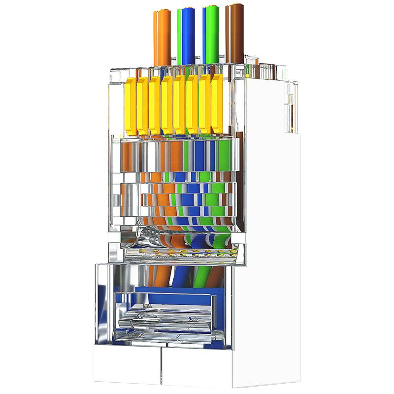 AMPCOM RJ45 Pass-Through Network Connectors