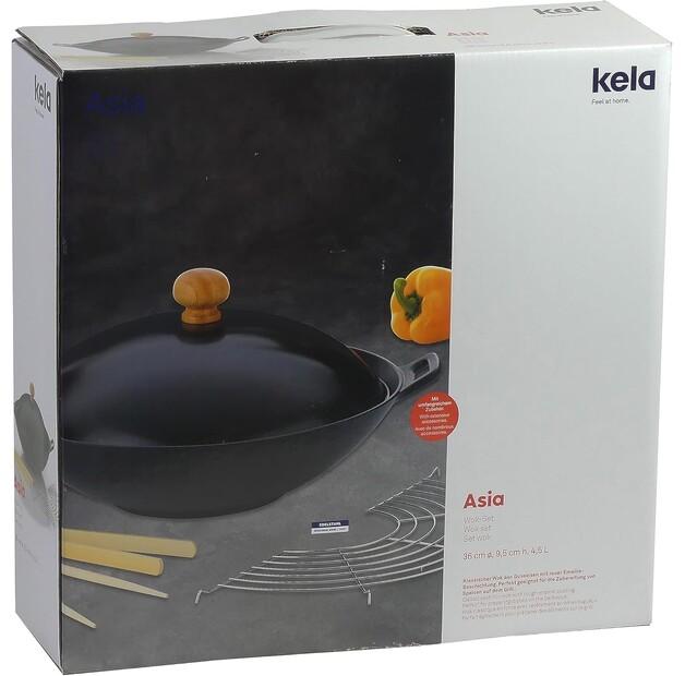 Сковорода-вок Kela Asia с приборами для вока (77943)