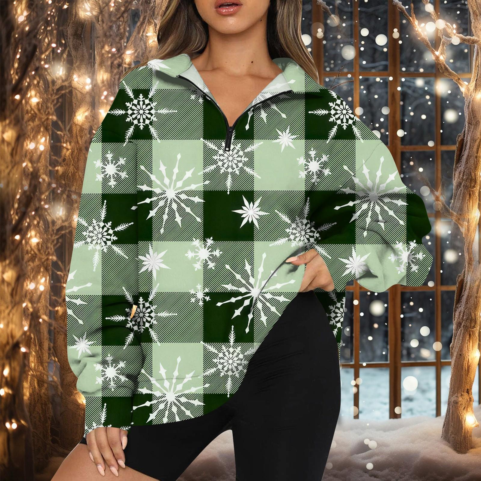 

Женская мода повседневная толстовка с длинным рукавом и принтом на молнии с высоким воротом и заниженными плечами XXXL зелёный