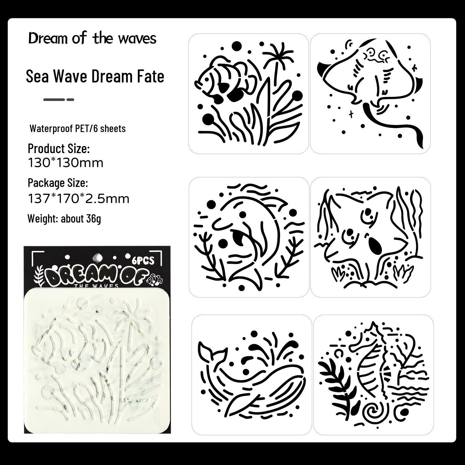 Yuezhen Sea Breeze Weekly Planner PET Hollow Template Card
