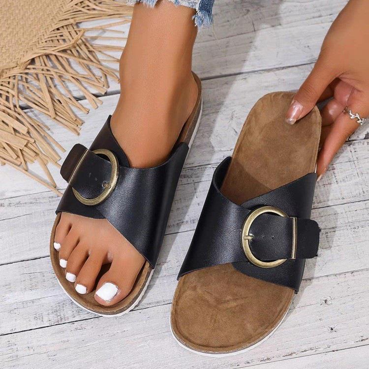 2025 Damen Übergröße Europäischer & Amerikanischer Stil Offene Zehenpartie Strand-Flip-Flops
