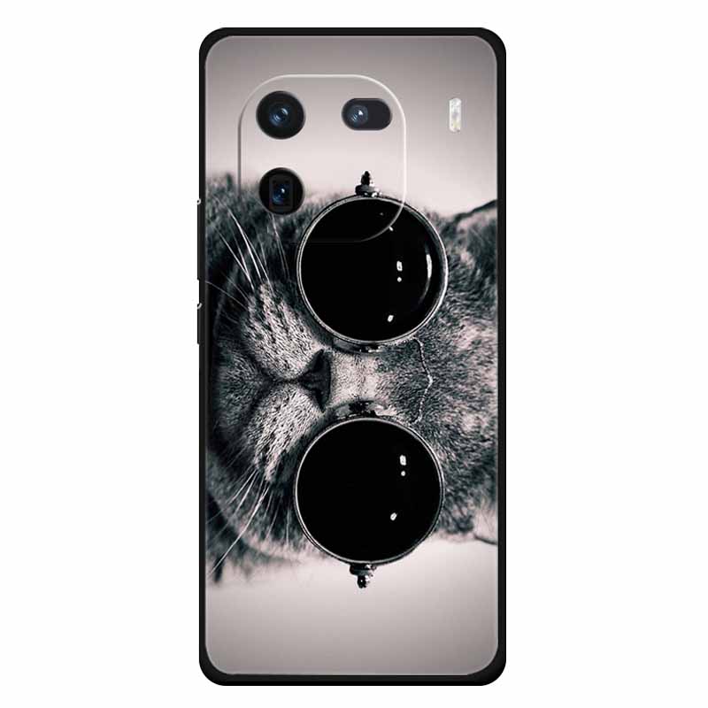 Für Vivo Iqoo 12 Hülle Weiches Silikon Katze Eule Mode Rückseitenabdeckungen für Vivo iQOO 12 Pro Hüllen Marmor Stoßfeste Handyhüllen Iqoo12