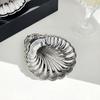 Embossed Details Shell Shaped Dish 304 Stainless Steel Dessert Plate Table Decoration