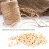 300Pcs Polished Wooden Bobbins Unfinished Barrel Shaped Spools Smooth Empty Wood Spools  DIY Craft