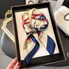 Luxury Satin Imitation Print Silk Scarf Square Women Neck Scarves Wrap Headkerchief Beach Hair Band Women's Bandana
