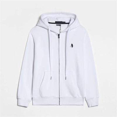Men's Plus Size RL Embroidery Hooded Polo Jacket for Spring & Autumn