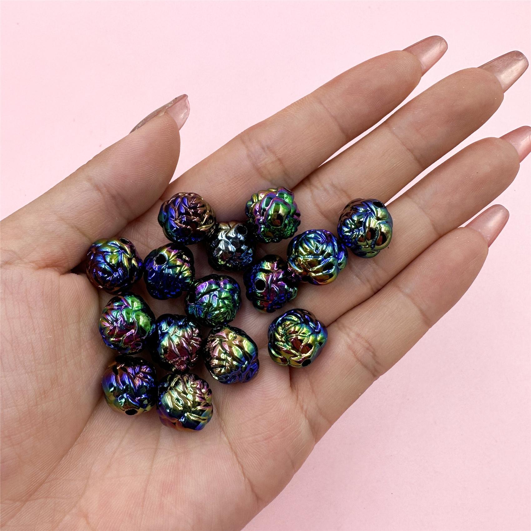 

15 шт. 16/14 мм розсипні намистини для виготовлення прикрас для намиста своїми руками браслети акрилові квіти мода 14*13mm чорний