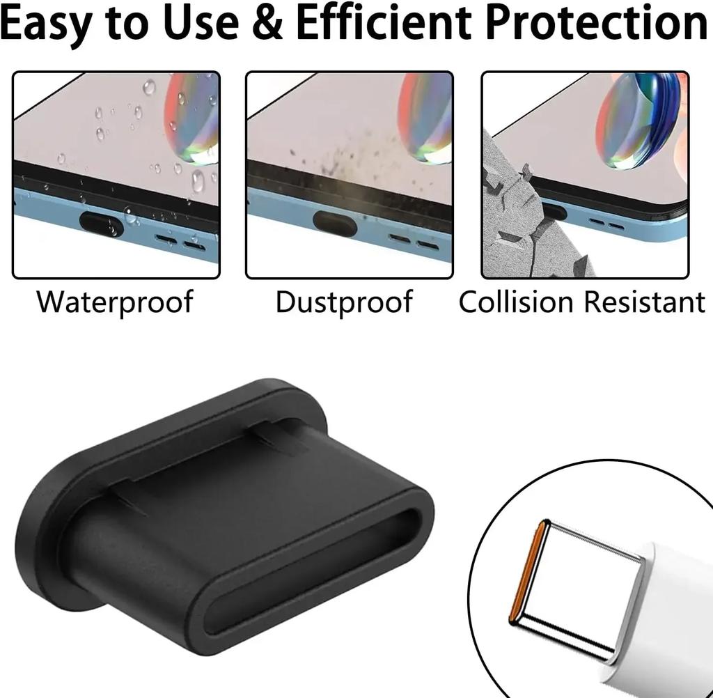 10/1PCCS Type-C Dust Plug USB Charging Port Protector Silicone Anti-dust Plug Cover Cap for Samsung Huawei Xiaomi Phone Dustplug