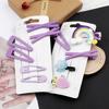 Mixed 5Pcs/Set Hair Clips Accessories Sweet Simple BB Hairpin X-shaped Hairpins 6Pcs/Sets Solid Purple Color Barrettes Headdress