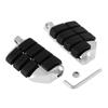 2Pcs Motorcycle Footrests Chrome Foot Pegs Motorbike Foot Rests (left &