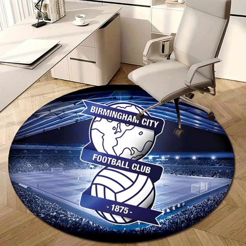Personalized birmingham city f.c. Round Chair Office Rug - Perfect for Mat, Office Chair & More - Ideal Gift for Birthdays and Holidays