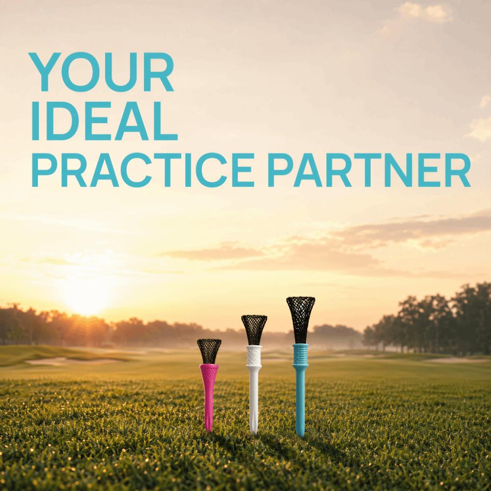 3pcs Textured Collar Step Tee Set ABS Golf Tees Flexible Golf Tee Set  Driving Range