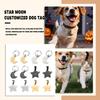 Personalized Engraved Stainless Steel Star And Moon Themed Pet Nameplate Ornaments For Cats And Dogs