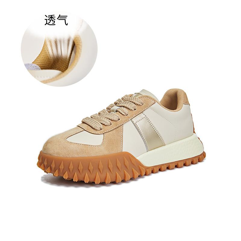 

Туфли из натуральной кожи Forrest Gump 2025 весна новая платформа папины кроссовки женская мода спортивная обувь универсальная женская обувь 40 хаки