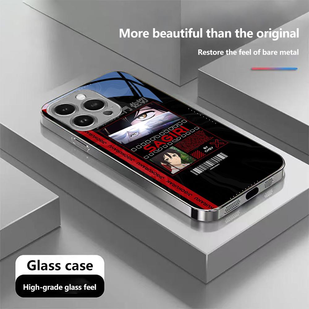 

Чехол для телефона N133 Attack on Titan Mika yotsuya для iPhone 16 15 Pro Max Samsung S24 A54 A35 Xiaomi Redmi Note 13 Pro с покрытием из закаленного стекла Infinix Smart 9