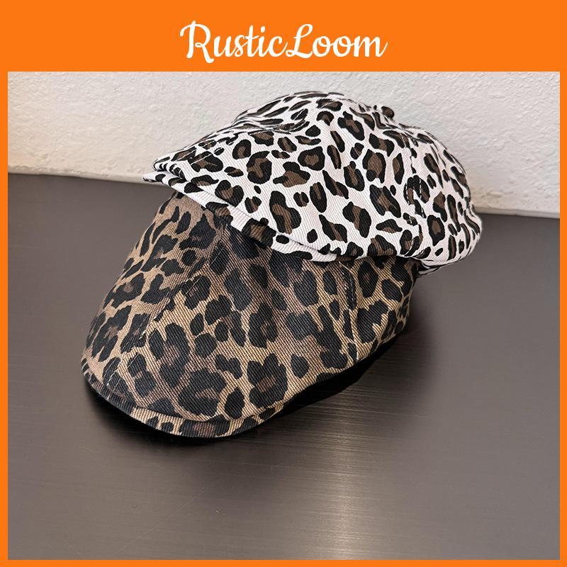 Leopard Print Baseball Cap With Breathable Warmth For Autumn Winter Fashion