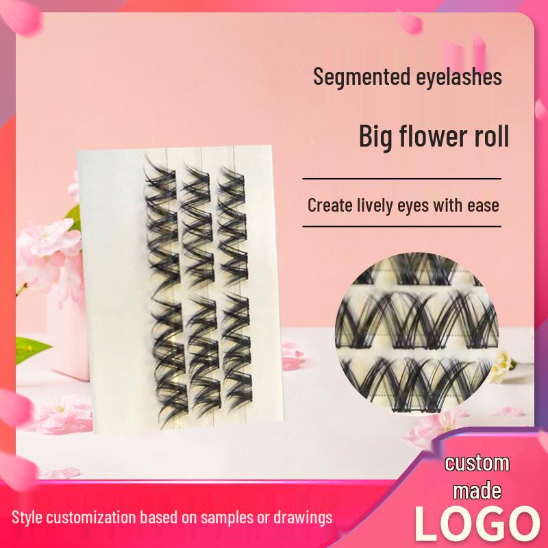 

Large Curl Clustered False Eyelashes for Self-Grafting Large Curled D