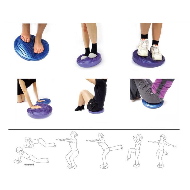 PVC Inflatable Yoga Balance Ball Mat Training Mat Cushion Stability Sports Point Massage Mat Ball Elastic Massage Ball Fitness