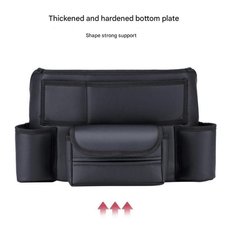 Easy Installation Universal Seat Gaps Storage Bag With Quick Attachment For Car Front Seat To Hold Beverage Phone Wallet