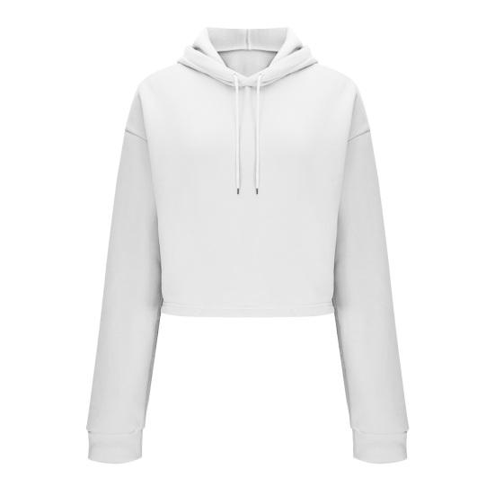 Women's Drawstring Cropped Hoodie Casual Long Sleeve Pullover Sweatshirts Workout Crop Tops Fall Outfits