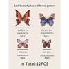 12pcs Creative 3D Layered PVC Butterfly Stickers for Home, Romantic Decoration of Indoors and Outdoors, Ideal for Garden Parties, Cakes, Walls