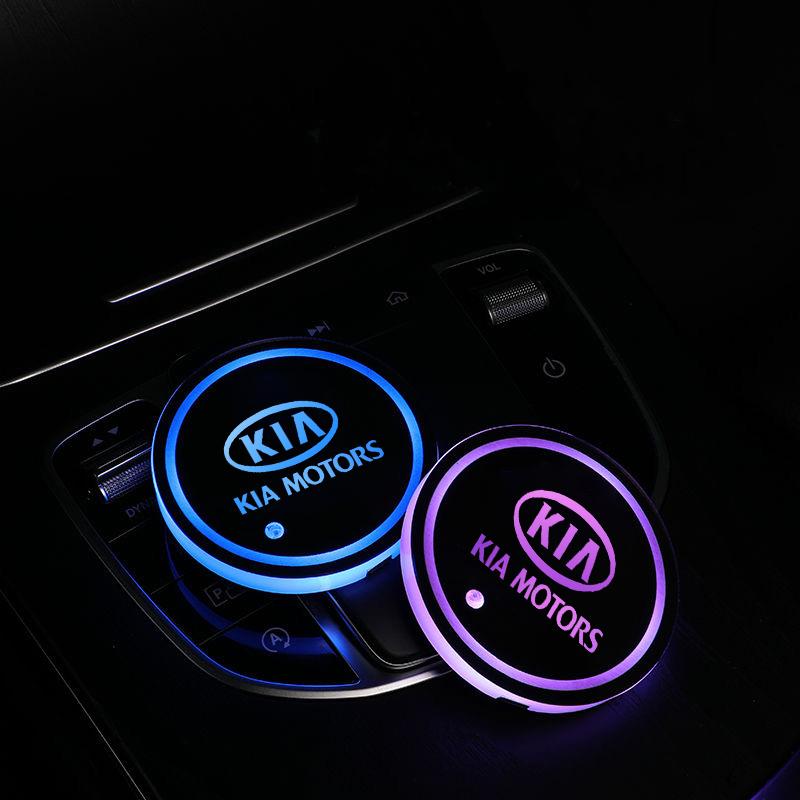 2026 Hot Car Sticker Car Luminous Coaster LED Ambiance Light for KIA sportage ceed sorento cerato optima picanto rio soul k3 k5