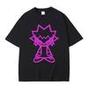 Rapper Ken Carson Cat Print T Shirt Fashion Hip Hop Cartoon