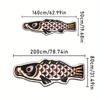 VIKAMA Creative Koi Carpets - Curved Dormitory Bedside Rug for Bedroom - Soft and Slip-resistant Floor Mat for Home Decoration